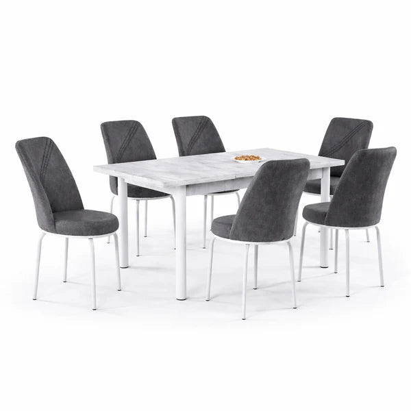 Комплект трапезна маса с 6 стола