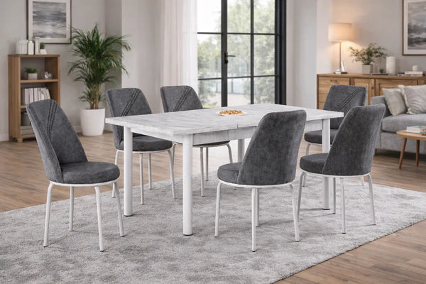 Комплект трапезна маса с 6 стола